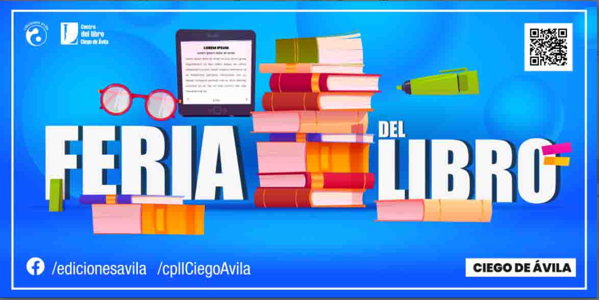 Cartel Oficial de Feria Internacional del Libro Ciego de Ávila 2023