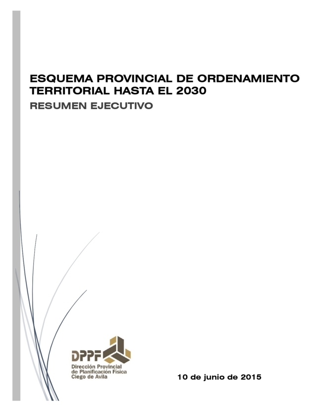 Esquema Provincial de Ordenamiento Territorial caratula