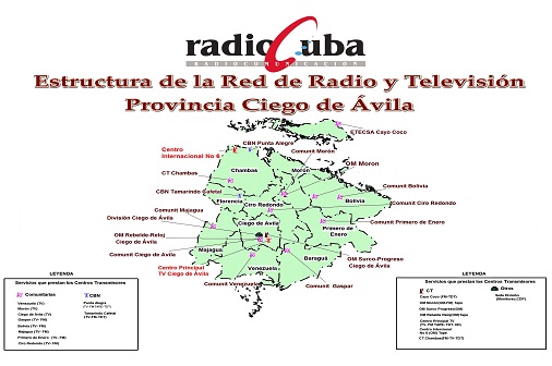 Mapa Centros radiocuba CA