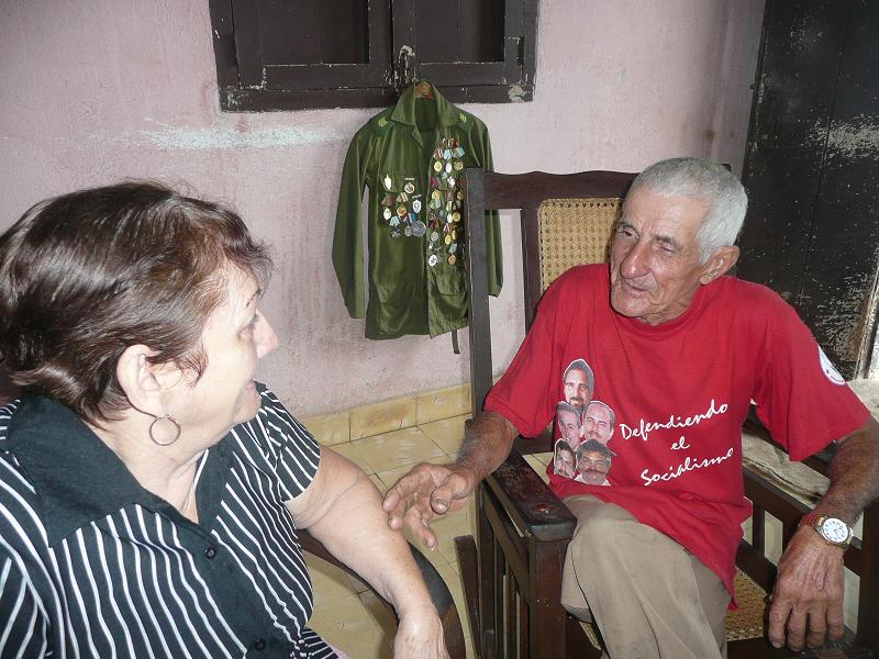 Pacheco junto a Caridad Rodríguez